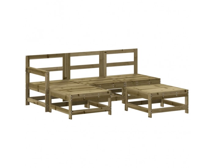 Sonata Set mobilier de grădină cu perne, 5 piese, lemn de pin tratat