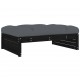 Sonata Set mobilier de grădină cu perne, 2 piese, negru, lemn masiv