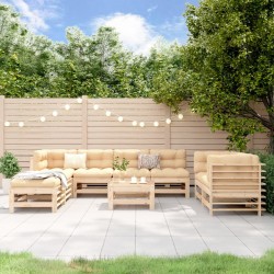 Sonata H Градински лаундж комплект от 9 части, масивна борова дървесина - Seturi pentru exterior