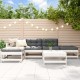 Sonata Set mobilier de grădină, 6 piese, alb, lemn masiv pin