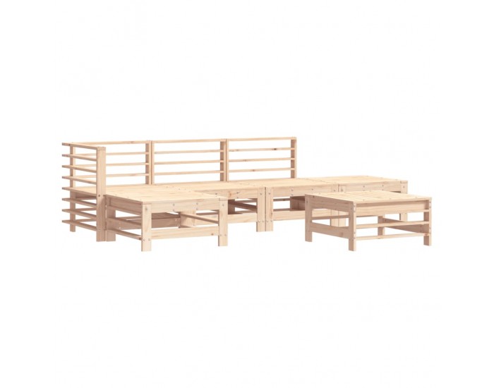 Sonata Set mobilier relexare de grădină, 6 piese, lemn masiv de pin