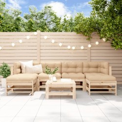 Sonata H Градински лаундж комплект, 7 части, бор масив - Seturi pentru exterior