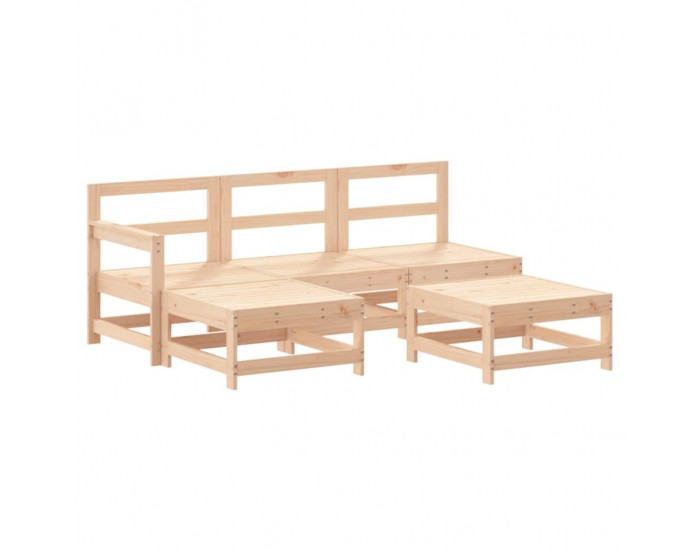 Sonata Set mobilier relaxare de grădină 5 piese lemn masiv de pin