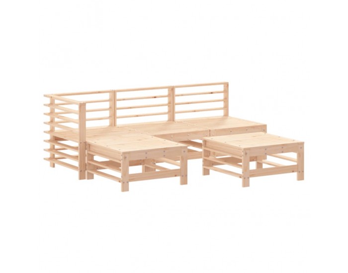 Sonata Set mobilier relaxare de grădină 5 piese lemn masiv de pin