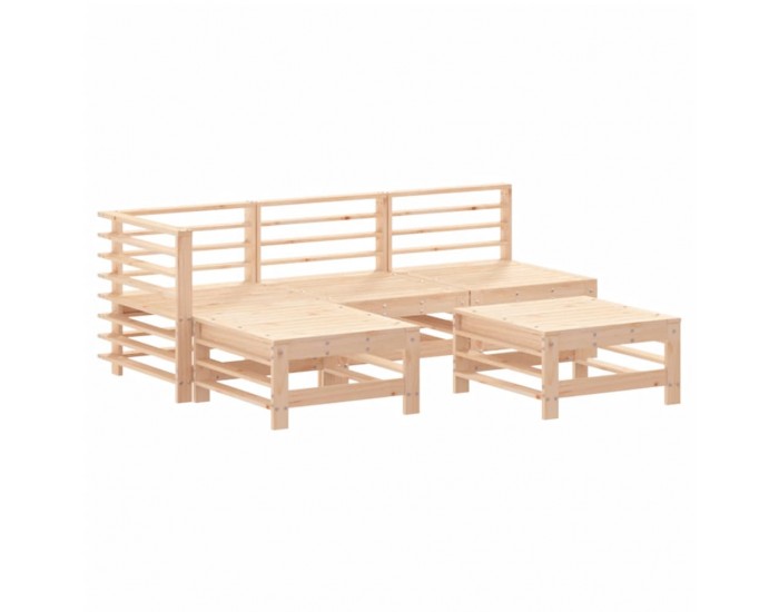 Sonata Set mobilier relaxare de grădină 5 piese lemn masiv de pin