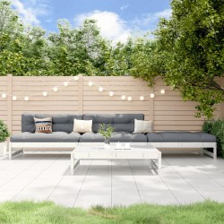 Sonata H Градински лаундж комплект, 4 части, бял, бор масив - Seturi pentru exterior