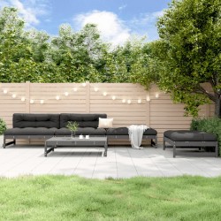 Sonata H Градински лаундж комплект, 5 части, сив, бор масив - Seturi pentru exterior