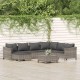 Sonata Set mobilier de grădină cu perne, 8 piese, gri, poliratan