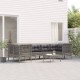 Sonata Set mobilier de grădină cu perne, 8 piese, gri, poliratan