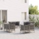 Sonata Set mobilier de grădină cu perne, 8 piese, gri, poliratan