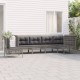 Sonata Set mobilier de grădină cu perne, 6 piese, gri, poliratan