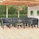 Sonata Set mobilier de grădină, 9 piese, negru și gri, poliratan