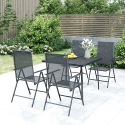 Sonata H Градински трапезен комплект от 5 части, антрацит, стомана - Seturi pentru exterior