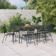Sonata H Градински трапезен комплект от 9 части, антрацит, стомана