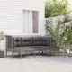 Sonata Set mobilier de grădină cu perne, 5 piese, gri, poliratan