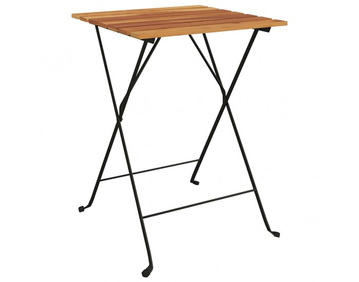 Sonata H Сгъваем бистро комплект от 3 части тиково дърво масив и стомана