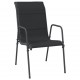 Sonata H Градински трапезен комплект 5 части черен стомана и текстилен