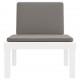 Sonata Set mobilier de grădină, 3 piese, cu perne, alb, PP