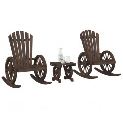 Sonata H Градински лаундж комплект, 3 части, масивно чамово дърво - Seturi pentru exterior