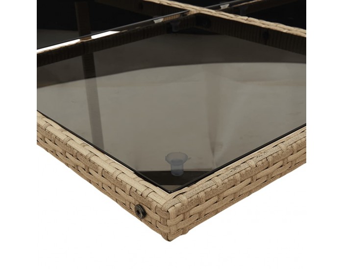 Sonata H Градински комплект с възглавници, 11части, бежов микс полиратан