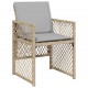 Sonata H Градински комплект с възглавници, 9 части, бежов полиратан