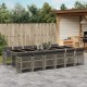 Sonata H Градински комплект от 13 части с възглавници сив полиратан