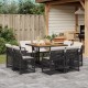 Sonata Set mobilier de grădină cu perne, 9 piese, negru, poliratan