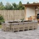 Sonata H Градински комплект с възглавници 15 части бежов микс полиратан