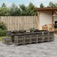 Sonata H Градински комплект с възглавници 17 части полиратан сив