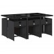 Sonata Set mobilier de grădină cu perne, 7 piese, negru, poliratan