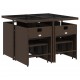 Sonata H Градински трапезен комплект възглавници 9 части кафяв полиратан