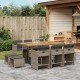 Sonata H Градински комплект с възглавници 11 части сив полиратан