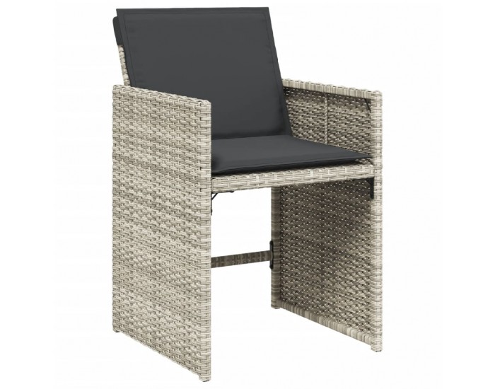 Sonata H Градински комплект с възглавници 17 части полиратан светлосив