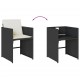 Sonata Set mobilier de exterior cu perne, 11 piese, negru, poliratan