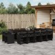 Sonata H Градински комплект с възглавници 15 части полиратан черен