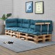 Седална възглавница за мебели от палети Comfy 80x120x12 см тюркоаз