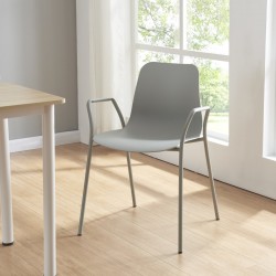 Трапезен стол Kankaanpää светлосив [] - Scaune de dining