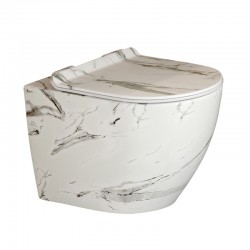СТЕННА ТОАЛЕТНА ЧИНИЯ 4937 МРАМОРНО ТОРНАДО - Vase WC monobloc, vase WC, bideuri și rezervoare