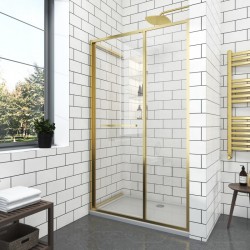 ПРЕГРАДЕН ПАРАВАН GRAZIANA BRUSHED GOLD - Cabine de duș, cădițe și paravane