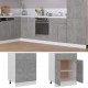 Sonata H Долен шкаф с чекмедже бетонно сив 60x46x81,5 см инженерно дърво