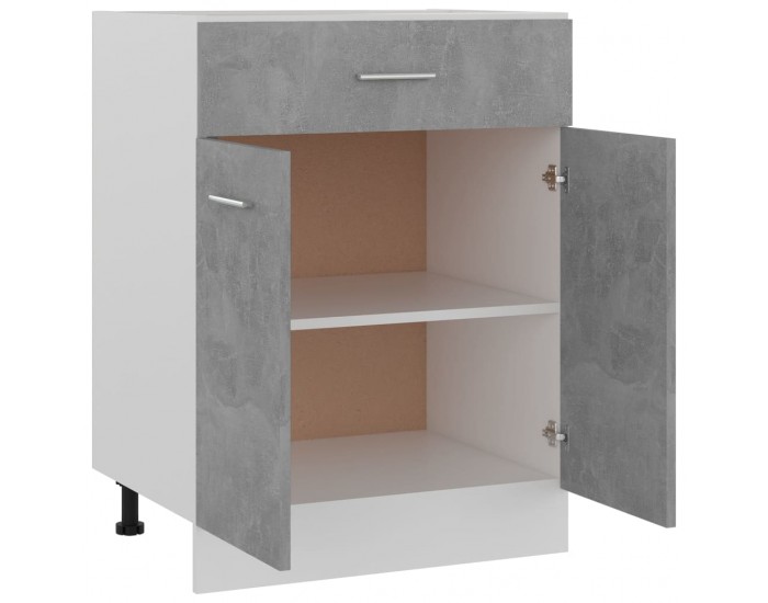 Sonata H Долен шкаф с чекмедже бетонно сив 60x46x81,5 см инженерно дърво