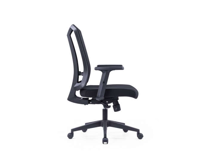Ергономичен офис стол RFG Primo W, дамаска и меш, Multi-function механизъм, до 120 kg, черен