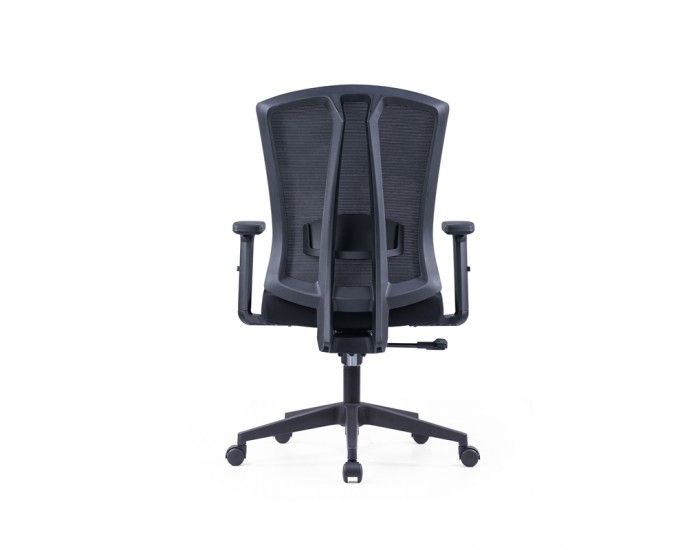 Ергономичен офис стол RFG Primo W, дамаска и меш, Multi-function механизъм, до 120 kg, черен