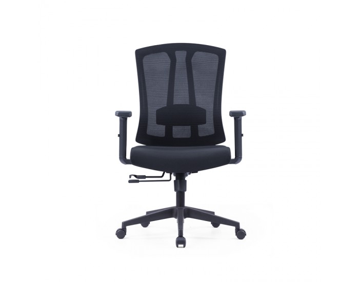 Ергономичен офис стол RFG Primo W, дамаска и меш, Multi-function механизъм, до 120 kg, черен
