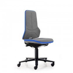 Ергономичен офис стол Bimos Neon 9573, Synchronous механизъм, до 120 kg, сив и син - Bimos