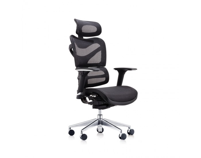 Ергономичен стол RFG TECH@MAX, Multi-function механизъм, до 250 kg, черен