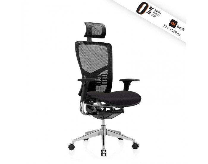 Ергономичен стол RFG TECH@PRO, Multi-function механизъм, до 250 kg, черен