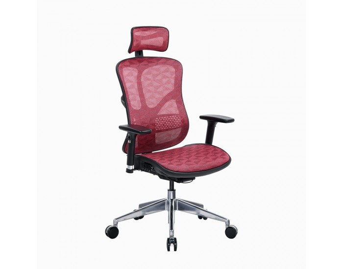 Ергономичен стол RFG TECH@STYLE, Multi-function механизъм, до 250 kg, червен