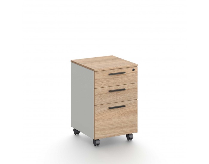 Контейнер за бюро RFG Monaco, 400 х 420 х 620 mm, ПДЧ 16 mm, бряст и бяло