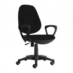 Ергономичен стол RFG Presto Black, текстил, до 130 kg, черен - Scaune de birou